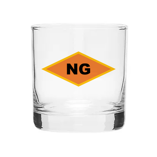 Orange NG Diamond Rocks Glass 10.5oz